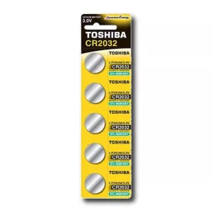 Pile Toshiba CR2032 | Blister de 5 piles Lithium