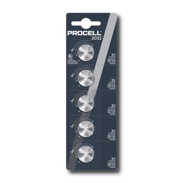 Procell : 5 piles bouton CR2032