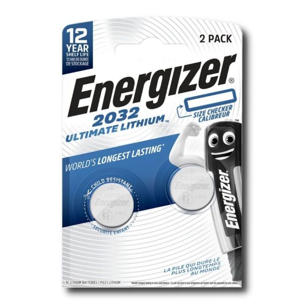 Energizer Ultimate : 2 piles bouton CR2032